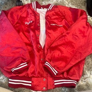 Vintage Red bomber oversized jacket